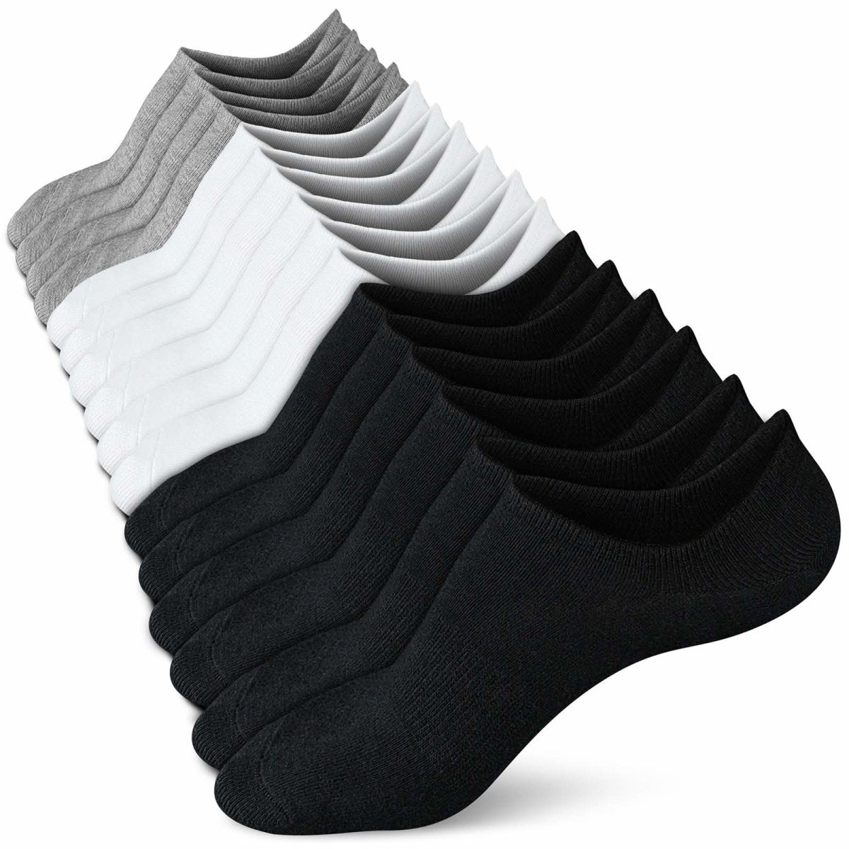 wernies No Show Socks Women Low Socks Non Slip Flat Boat Line 4/8 Pairs - Love Salve
